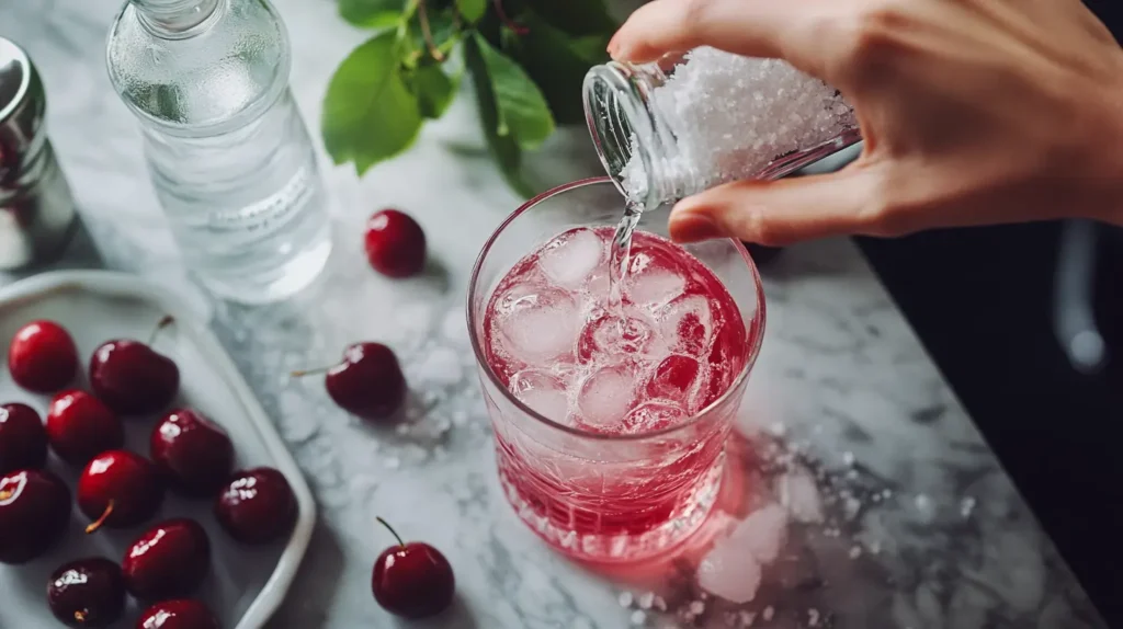 Step-by-step preparation of the Sleepy Girl Mocktail.